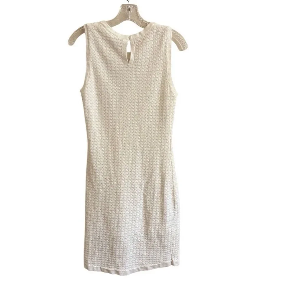 Joie Sleeveless Knit Sweater Dress Winter White Size Medium